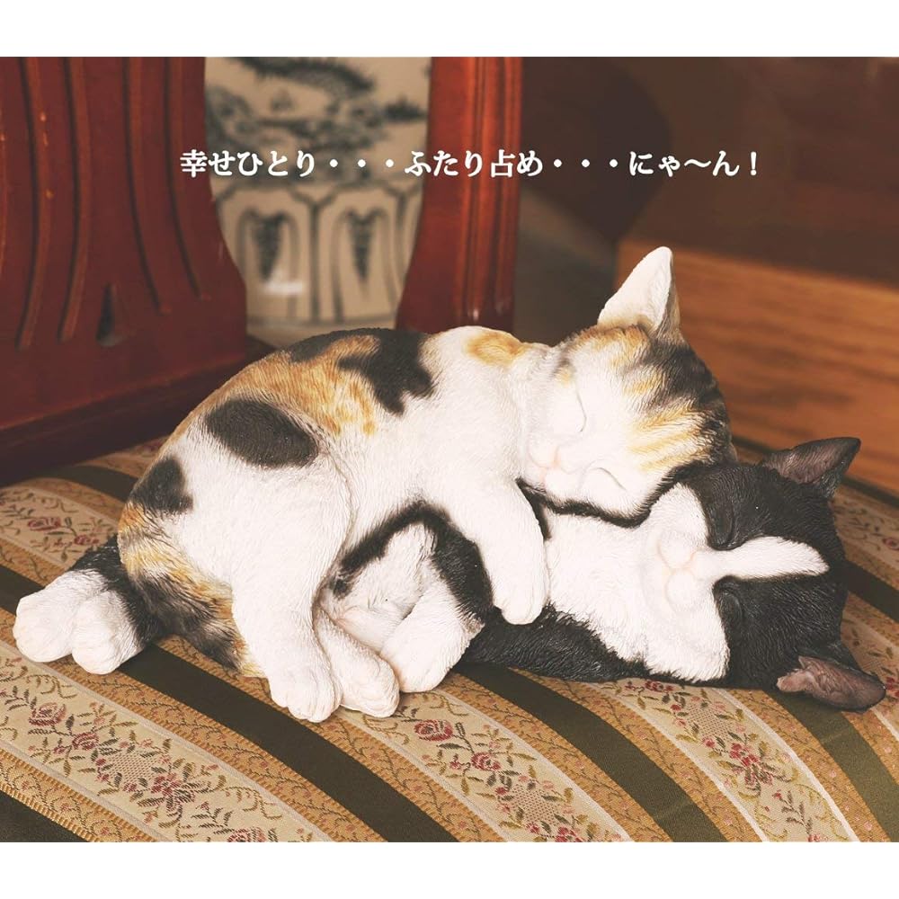 Devalier ca82 M [Genuine Product] Cat Figurine, Calico Cat, Hachiware, Resin Gift, Perfect Present