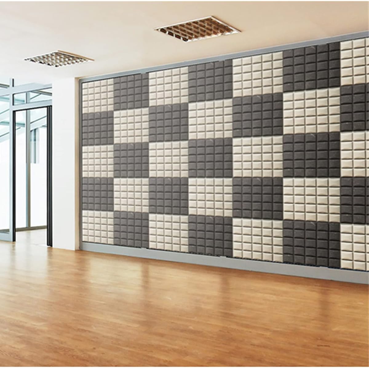 Soundproofing Foam Panels, Soft and Durable Acoustic Foam Tiles 10pcs 50*50*5cm Sound Absorbing Sponge Studio KTV Soundproofing Wall Stickers (D 50*50*5CM) (F 50*50*5)