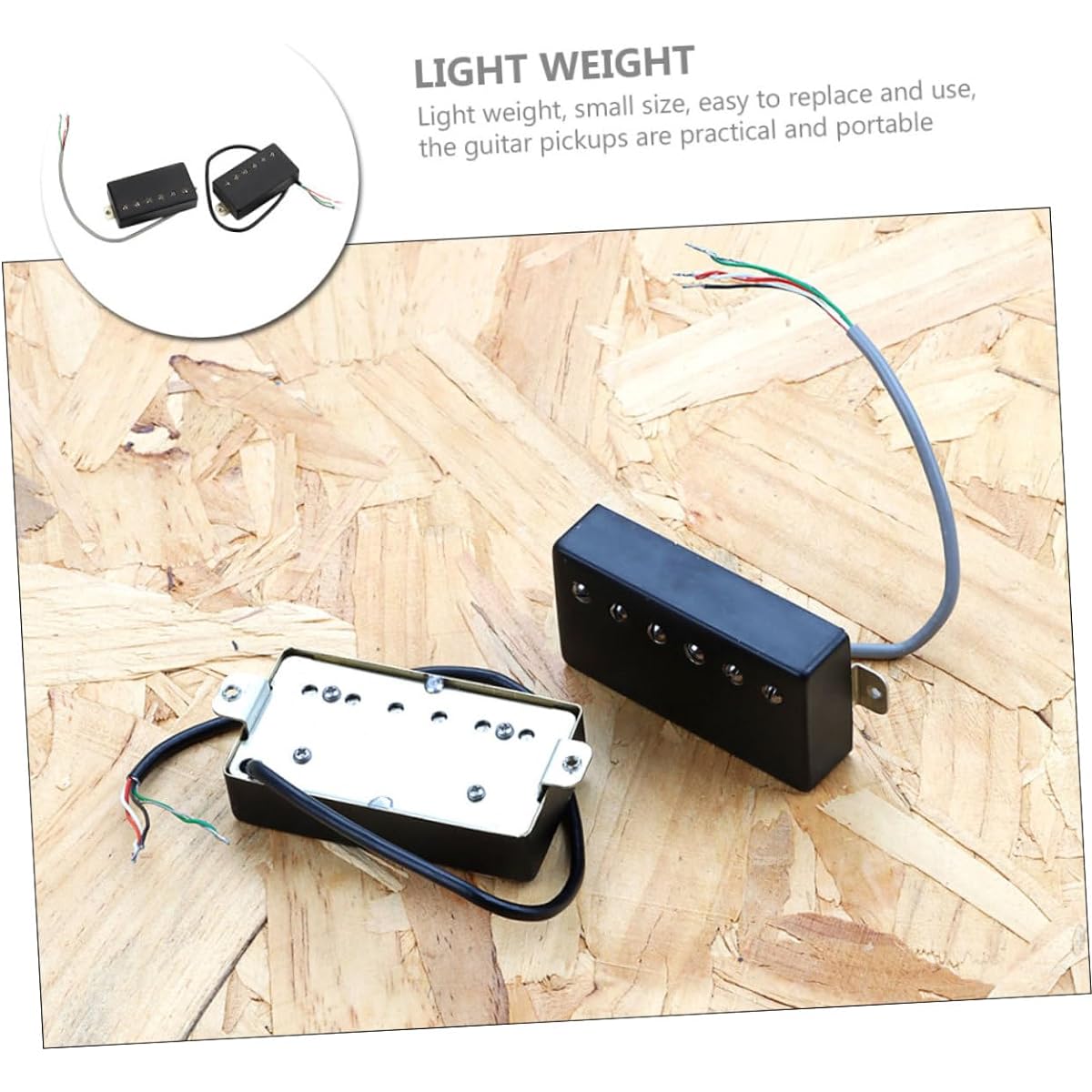 VINTORKY Guitar 2pcs Black Matte Guitar Dual Pickup GMB227 Guitar Pickup Humbucker Guitar Replacement Parts Folk Guitar Pickup Ukulele Pickup Pattern