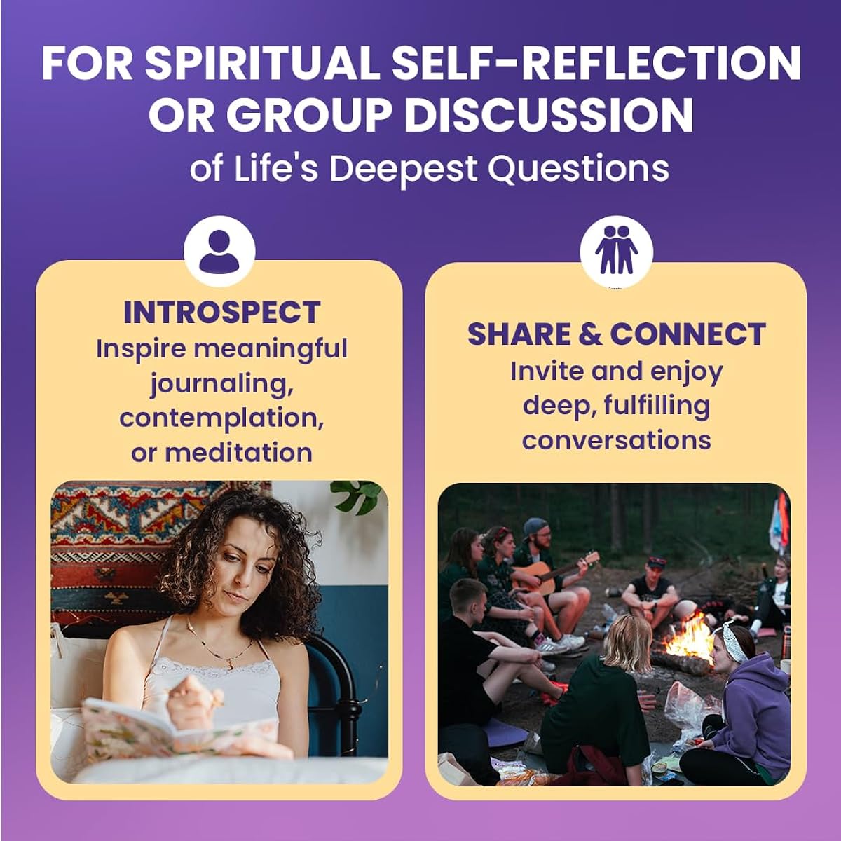 Prompts for Exploring Spirituality - 400 Spiritual Prompts for Discussion and Self-Reflection - Non-Sectarian Spiritual Gifts, Journaling, Meditation, Transcendence, Consciousness, Inner Work