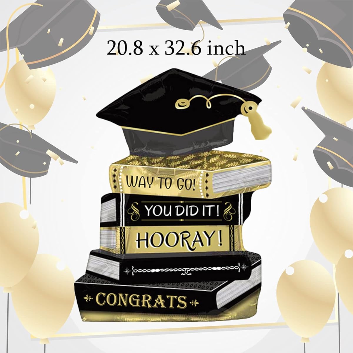 Graduation Party Balloons 9 Pieces Decoration Book Congratulations Graduation Foil Balloon Diploma Globe Balloon Graduation 2023 Congratulations High School College Graduation Party Supplies