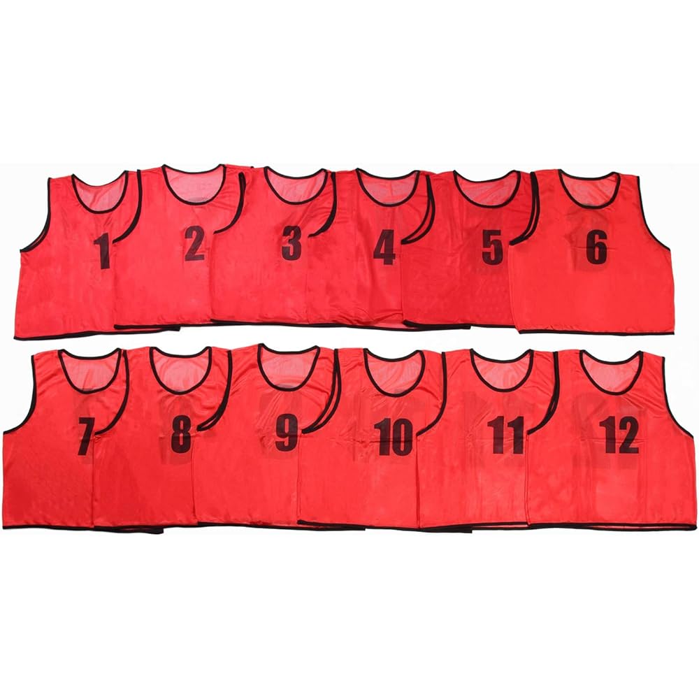 Bibs, 1 to 12, 12-piece set, 4 colors to choose from, mesh, adult, unisex, bib, practice match, bibs, 1 to 12, 12-piece set, 4 colors to choose from, mesh, adult, unisex, bib, practice, match, soccer, basketball, futsal, ease red, blue, light green orang