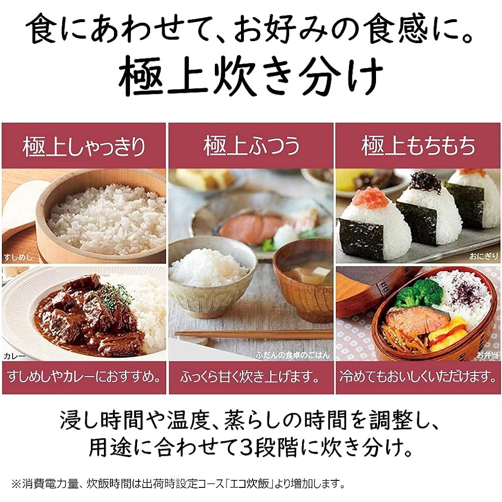 Hitachi Rice Cooker 5.5 Cup Pressure IH Main Body Made in Japan Black Thick Iron Pot Steam Saving RZ-AG10M T Light Brown