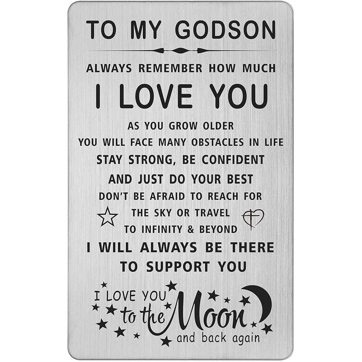 TANWIH Godson Gift Wallet Card Godmother Godfather Godson Communion Baptism Gift Card for Boys God Father Birthday Graduation Father's Day Present