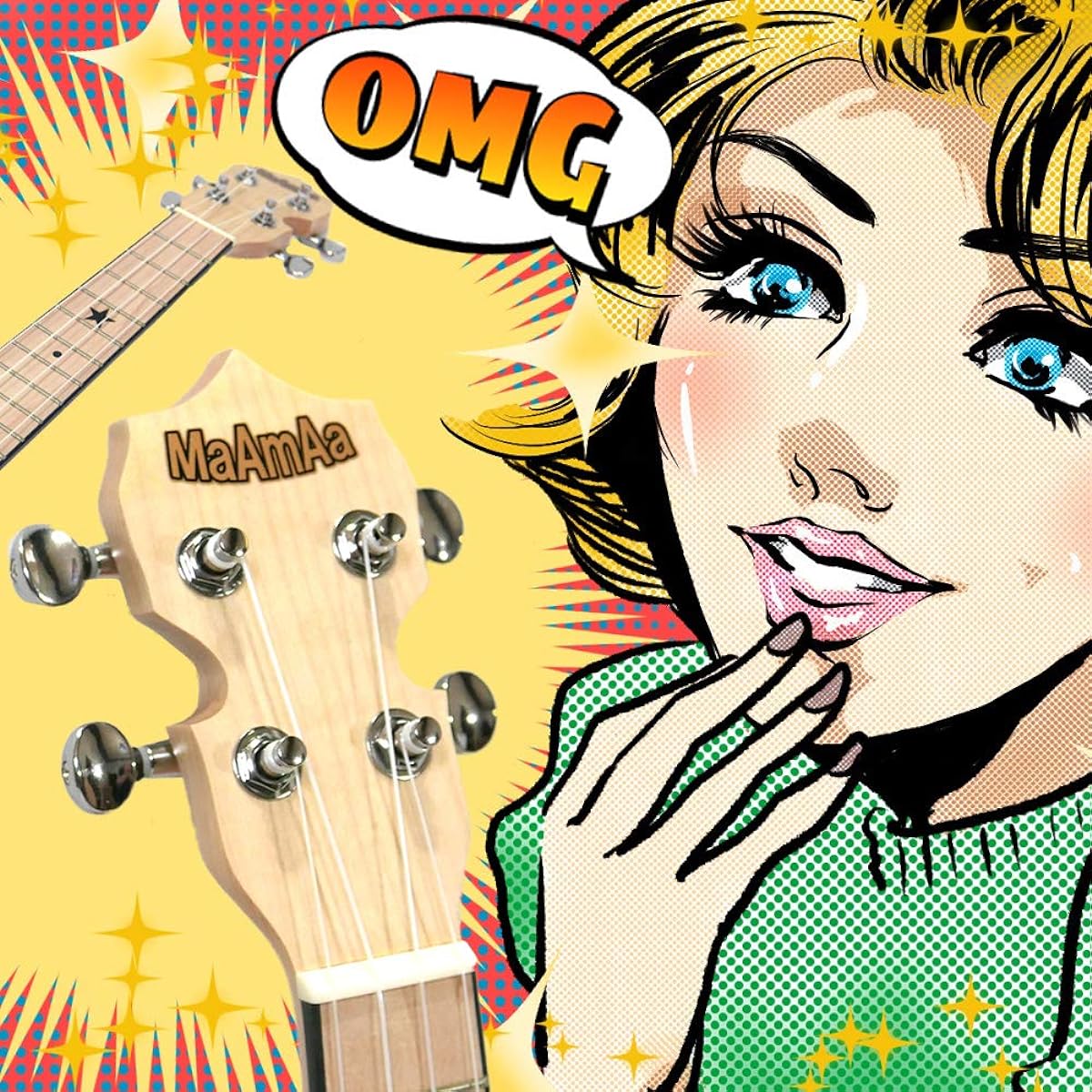 MaAmAa Banjo Ukulele Concert MaAmAa MBU-PO Banjo Ukulele Pop Color Series (OR)