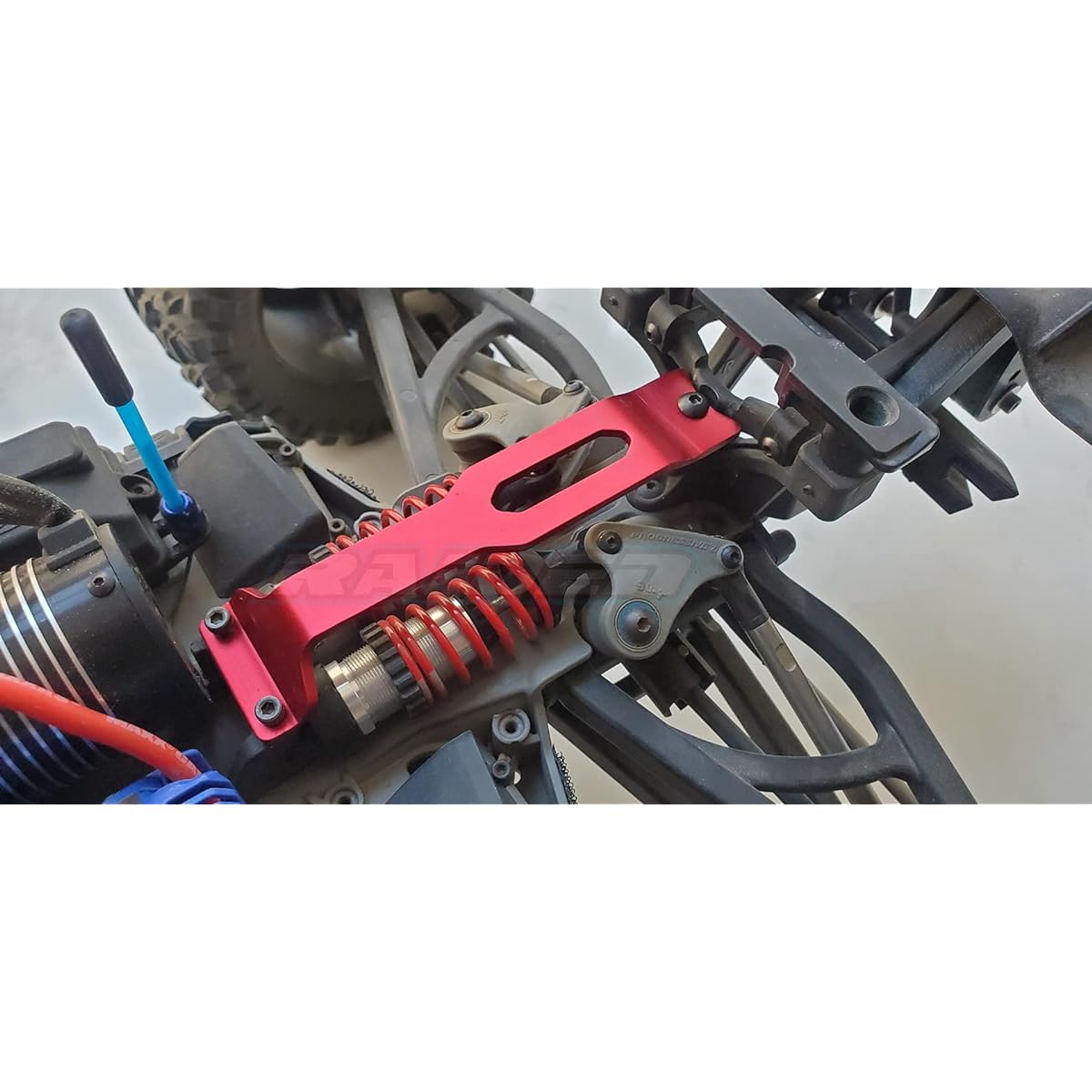Raidenracing 7075 Aluminum Alloy Rear Chassis Brace for Traxxas 1/10 E-REVO Summit EREVO 2.0 E REVO Red