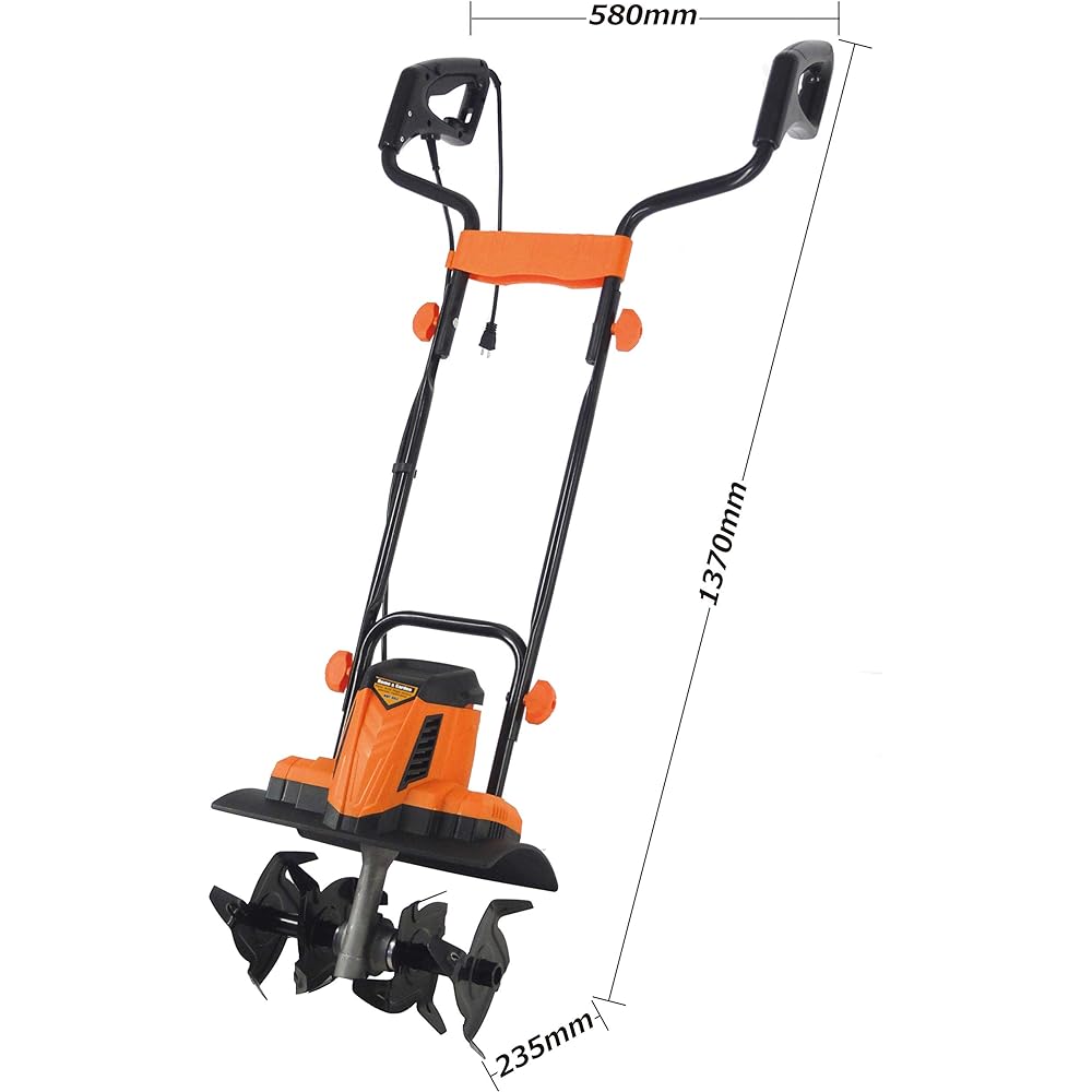 Otake Sangyo Home&Garden Electric Tiller Thoroughly Cultivates High Power 800W Orange