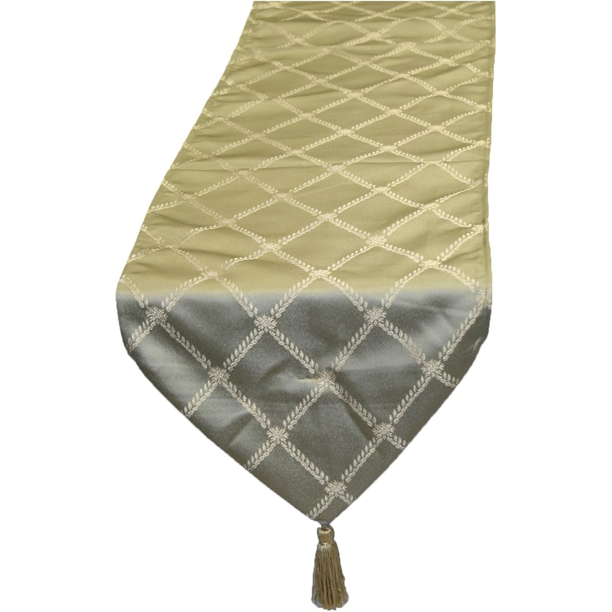 Diamond Damask 13" x 90" Table Runner, Green, DIAMOND DAMSK-H