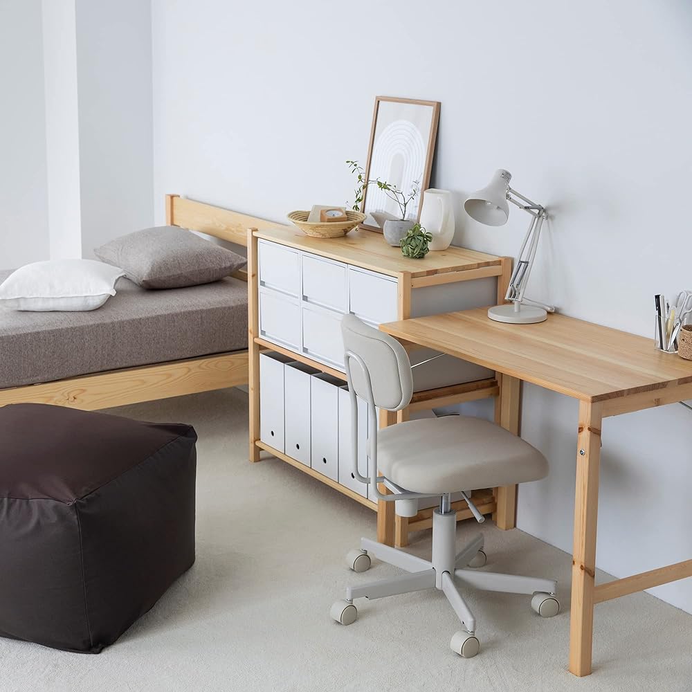 MUJI Pine wood table, foldable, width 80 x depth 50 x height 70 cm 18499441