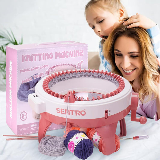 Knitting Machine DIY Dual Mode Braiding 48 Needles Knitting Machine Knitting in Living Room/Patio/Children's Room Enjoy the Fun of Knitting Anytime and Anywhere (A48)