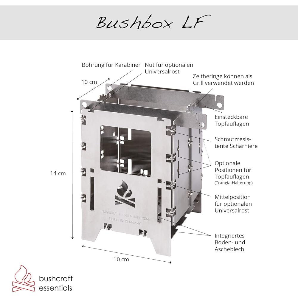 Outdoor cooker Bushbox/Bushbox LF combination set