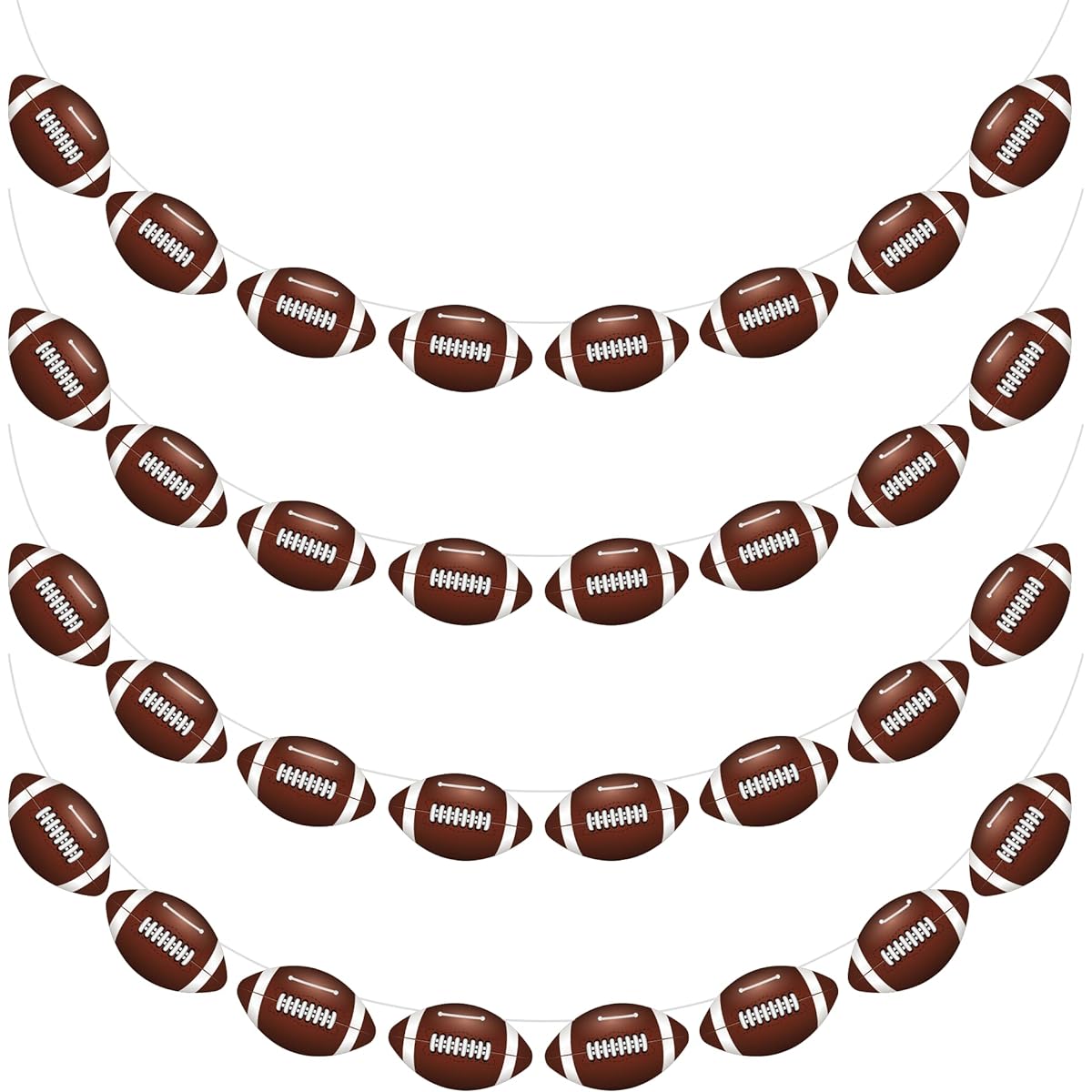 4 Pieces - Football Party Decorations - Football Banner - Football Hanging Decorations Themed Birthday Party Bowl Game Fans Home Garland Supplies Flags