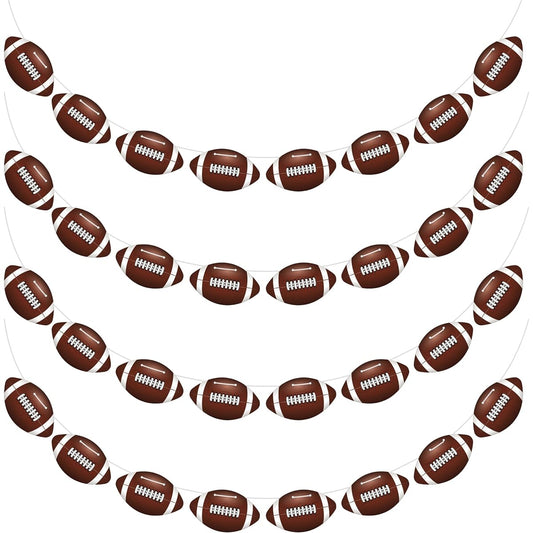 4 Pieces - Football Party Decorations - Football Banner - Football Hanging Decorations Themed Birthday Party Bowl Game Fans Home Garland Supplies Flags