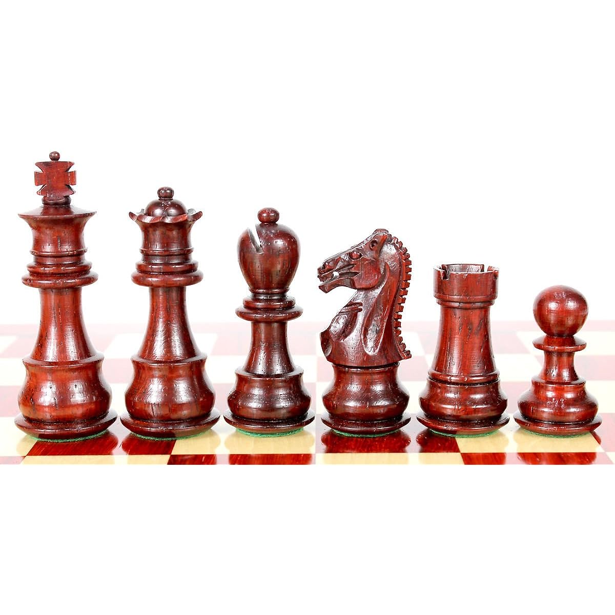 House of Chess - Bad Rosewood/Boxwood Chess Pieces Galaxy Staunton 3" + 2 Extra Queens - Triple Weight