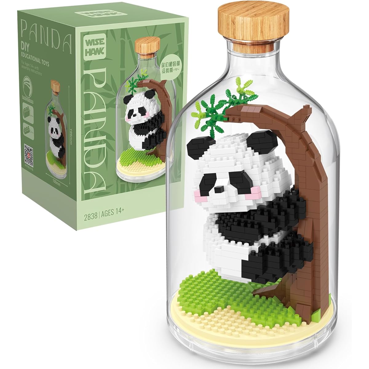OLTLYUNH Creative Panda Toy Building Set for Adults Mini Animal Friends Set Party Favors Gifts for Kids Animal Lovers Office Home Decoration Building Blocks New Year Birthday Gifts for Boys Girls Ages 6+ (Climbing)