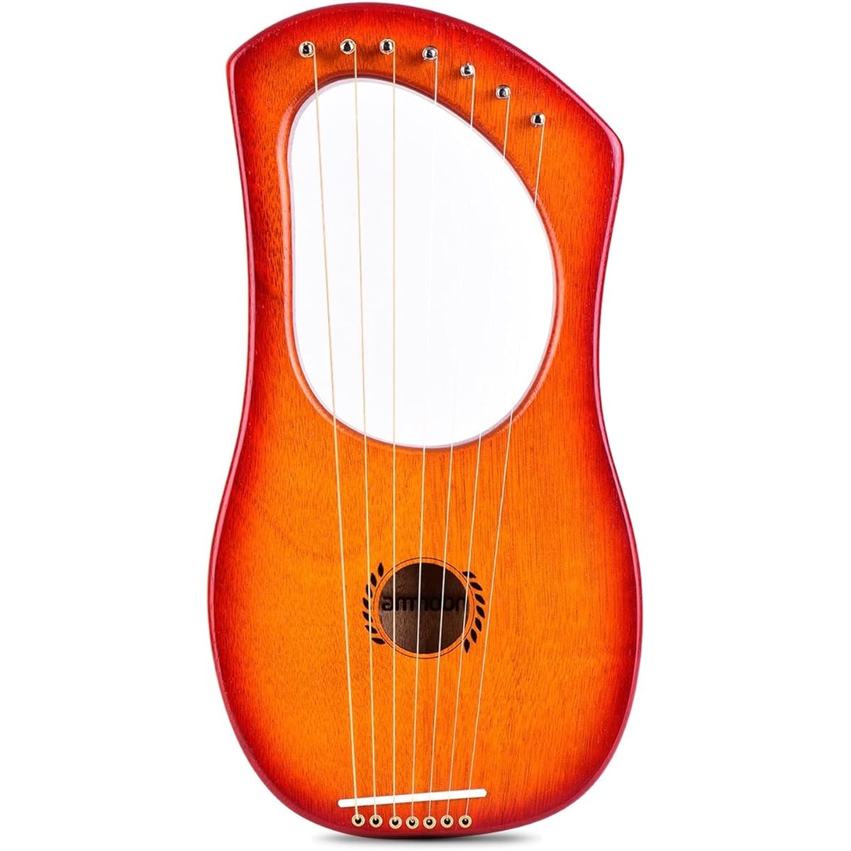 WowZza 7 String Lyra Harp Wooden Stringed Instrument with Carry Bag String Set 2 Tuning Wrenches Picks Lyra Harp