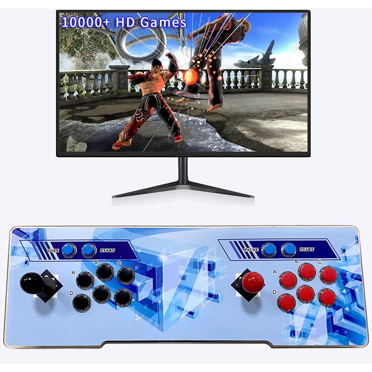 WYGAMING [10000+ Games] Pandora E-Sports Box Pro Arcade Game Console for Home Plug and Play HDMI Video Game Machine for Up to 4 Players Search/Save/Hide/Pause Games