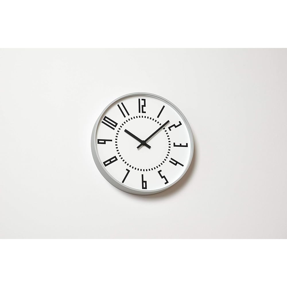 Lemnos Wall Clock Analog Eki Clock Aluminum White eki clock TIL16-01 WH Lemnos Diameter: 25.6cm