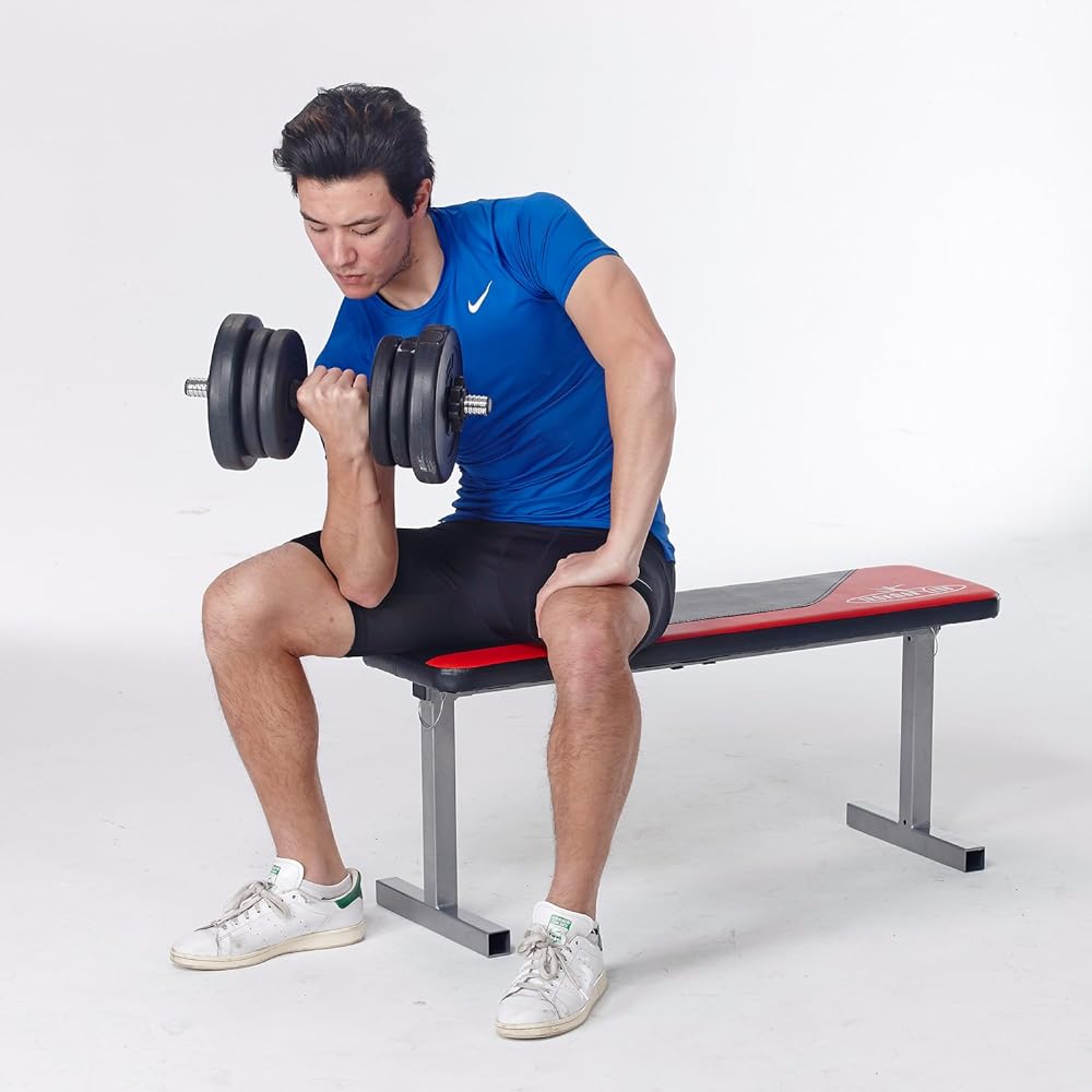 IRONMAN CLUB Flat Bench IMC-77 Foldable for Home Use Black