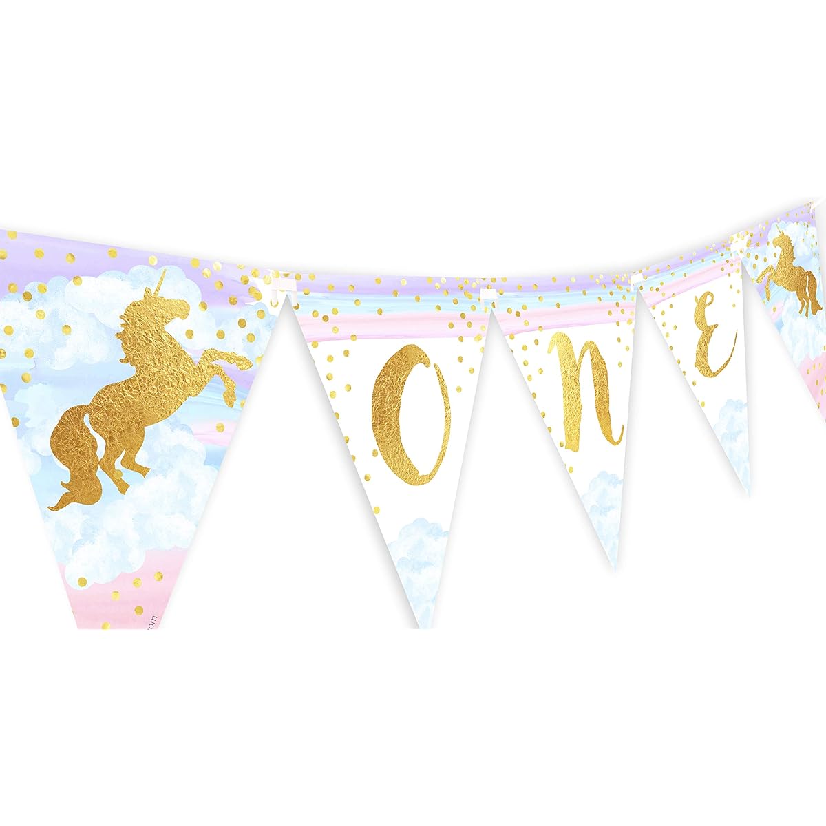 POP Party Magical Unicorn Rainbow One Highchair Banner Pennant Unicorn First Birthday Banner Unicorn Highchair Banner