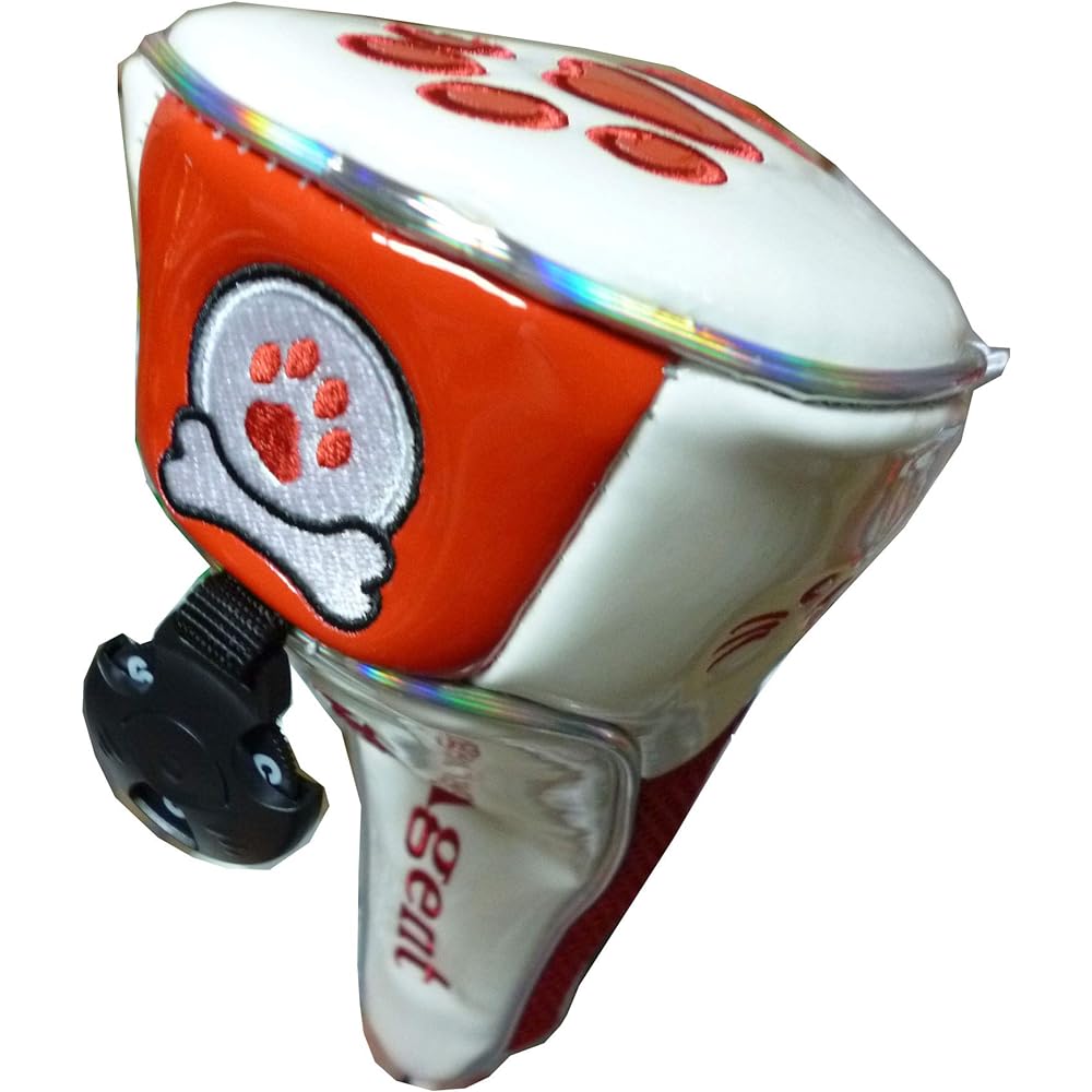 Golf Head Cover for Fairway Paw Magnetic Type (White/Red, for Fairway)