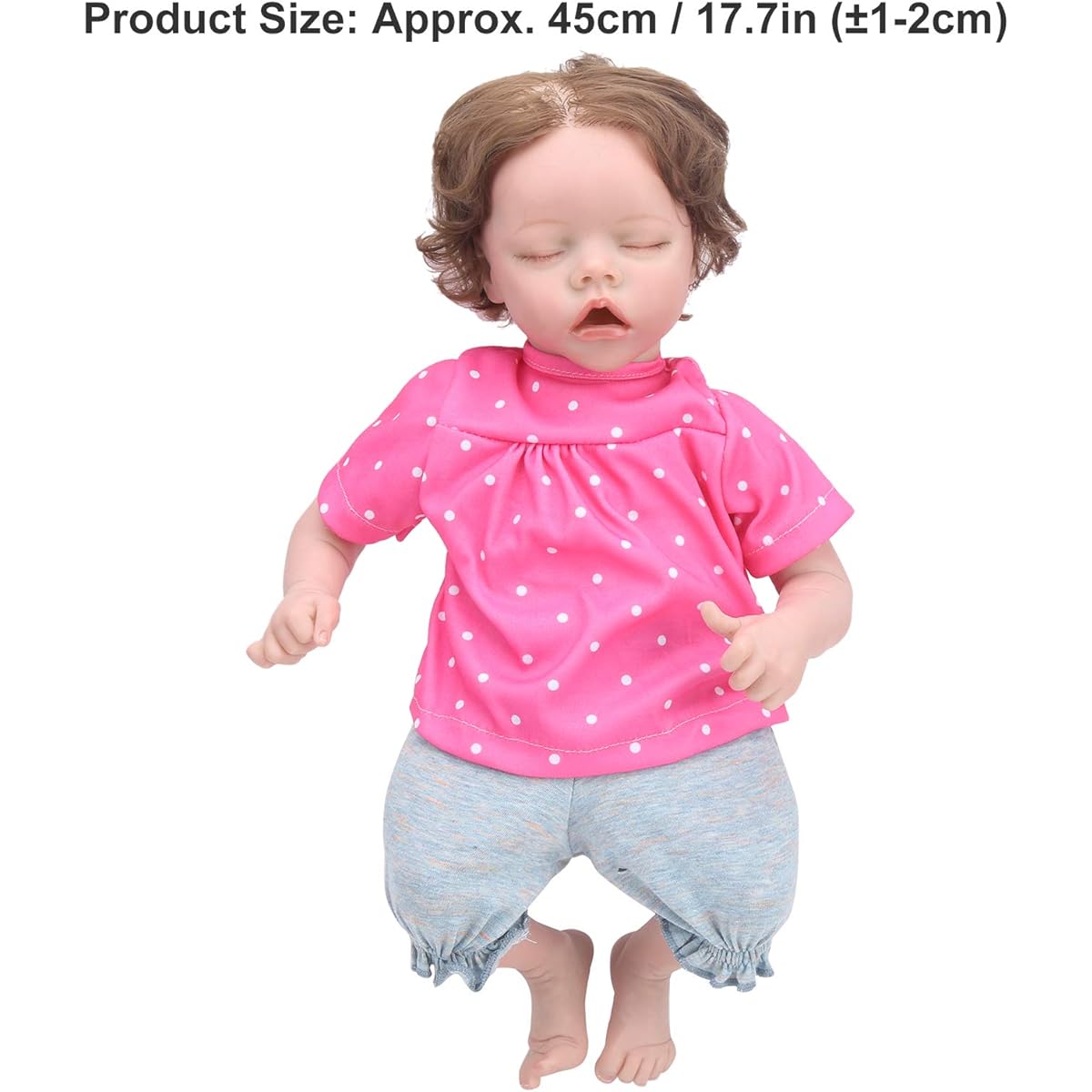 Toddler Girl Doll, Lifelike Baby Doll, Soft Smooth Hair for Birthday Gift Kids Toy