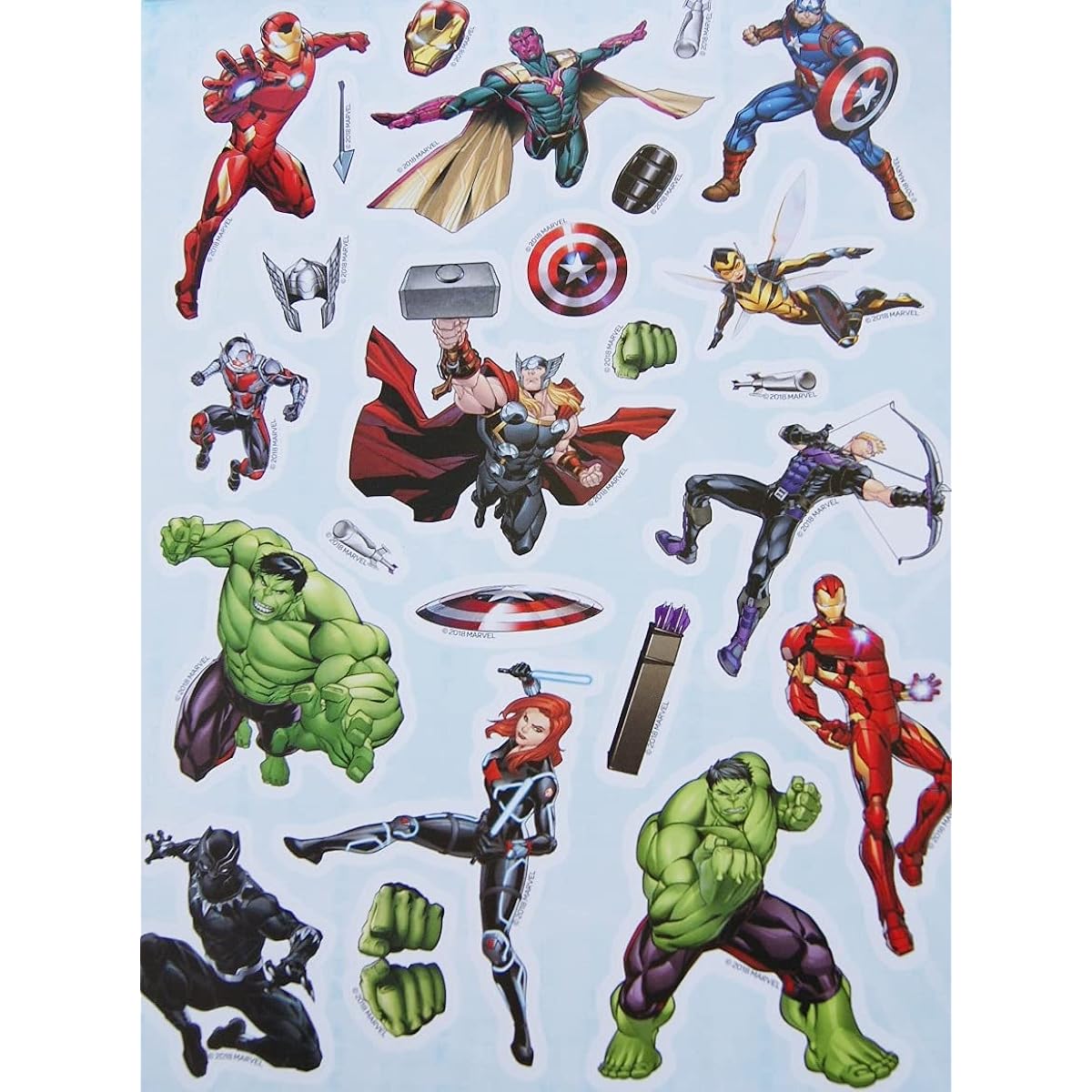 Avengers Themed Create-A-Scene Pad with Stickers - 7.75 x 10.75 Inch, 6 Sticker Sheets, 16 Coloring Pages, 24 Sticker Scenes