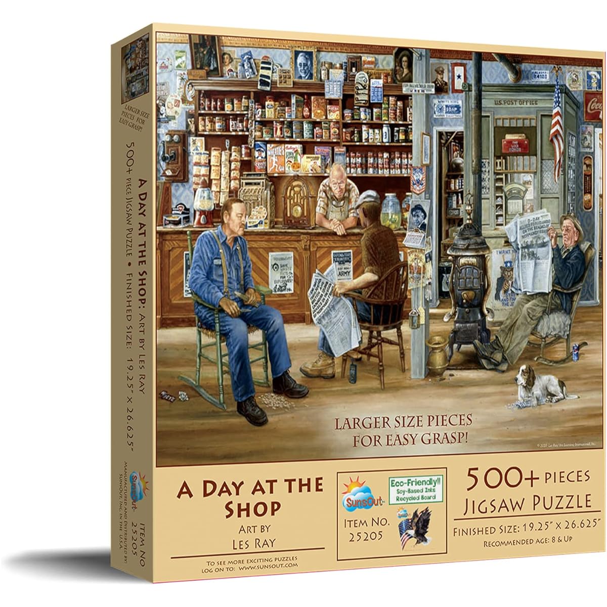 SUNSOUT INC A Day at The Shop 500 (L size) Piece Jigsaw Puzzle