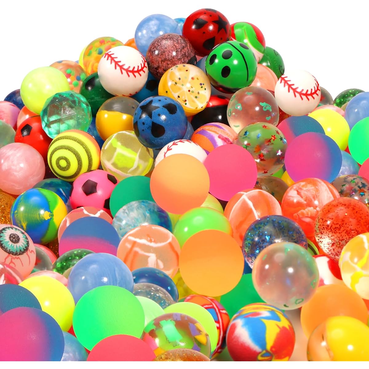 Pllieay 264pcs Bouncy Balls Bulk Rubber Balls 27mm Mixed Colors Party Bag Fillers Kids Party Favors Giveaways Birthday Gifts for Vending Machines