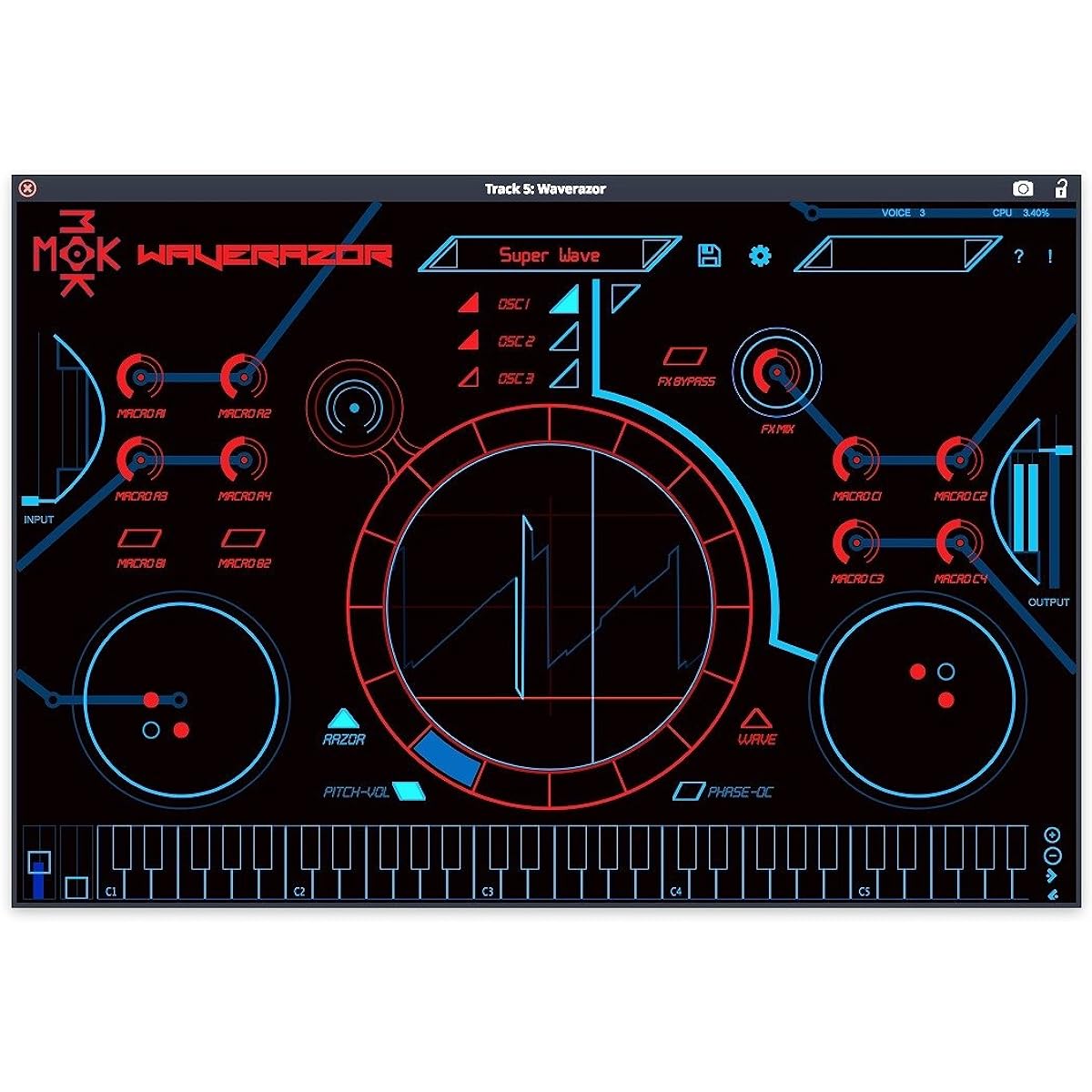 Tracktion Traction MOK Waverazor Software synthesizer with a uniquely designed oscillator [Domestic genuine product]