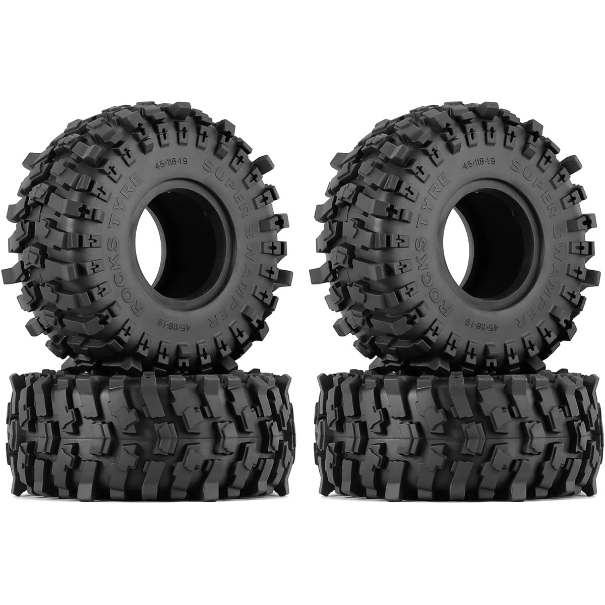 HOTSTORM 1.9 Tire Rubber Wheel Tire 1/10 RC Crawler Car Axial SCX10 90046 TRX4 Redcat Gen8 118 * 45mm