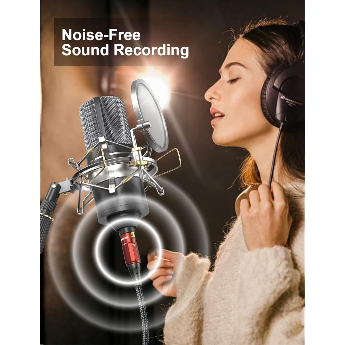 SOUNDFAM 3.5mm to XLR Premium Microphone Cable 3 Feet 90 Degree Right Angle 3.5mm TRS 1/8" Aux Male to XLR Female Unbalanced Interconnect Cable for Microphone Sound Card Camcorder and More