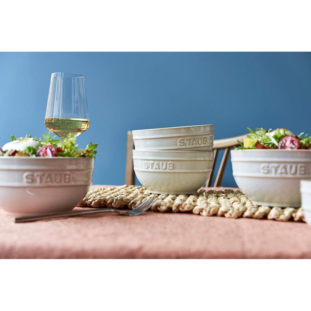Staub "Bowl 12cm 4P Set Ivory" Ceramic Set Bowl Microwave Safe [Authorized Japanese Product] 40508-153