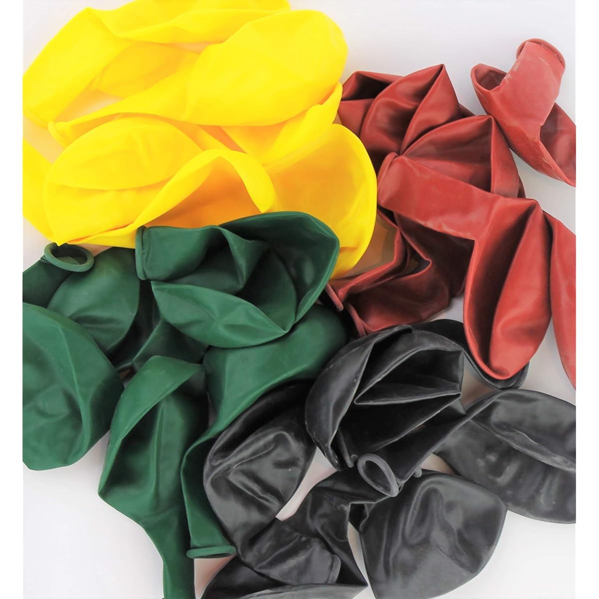 Festiva Black History Month Decorations, Juneteenth Decorations, African Theme Party Decorations, Red, Black, Green, Yellow Balloons 48 Pack 12 Inches