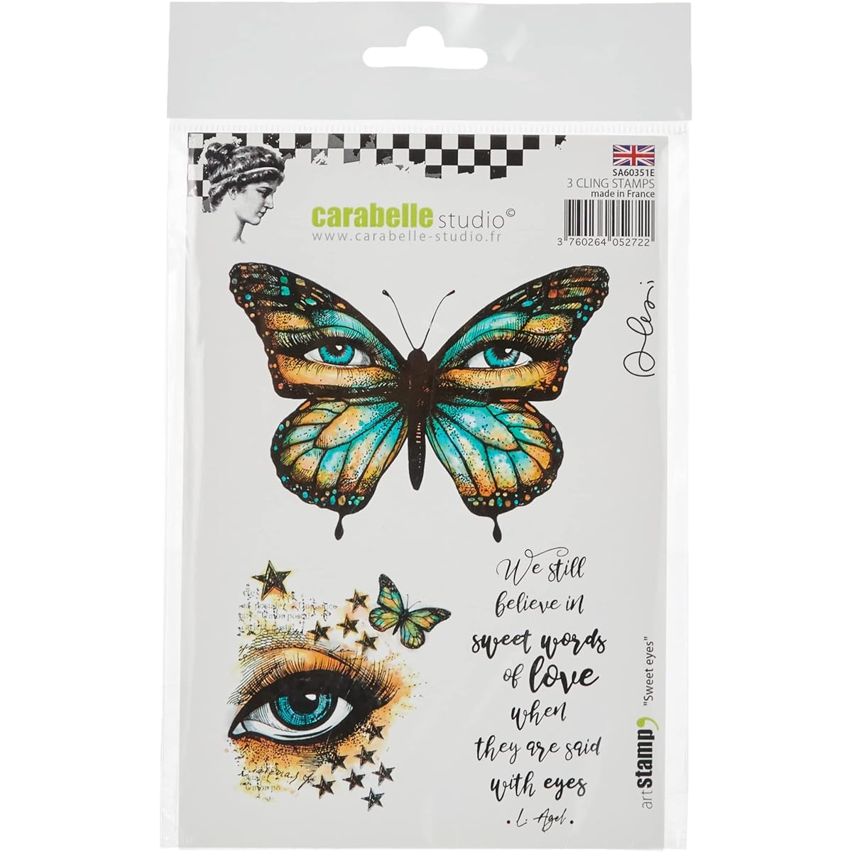 Carabelle Studio Cling Stamp A6 By Alexis Toupet-Sweet Eyes -SA60351E
