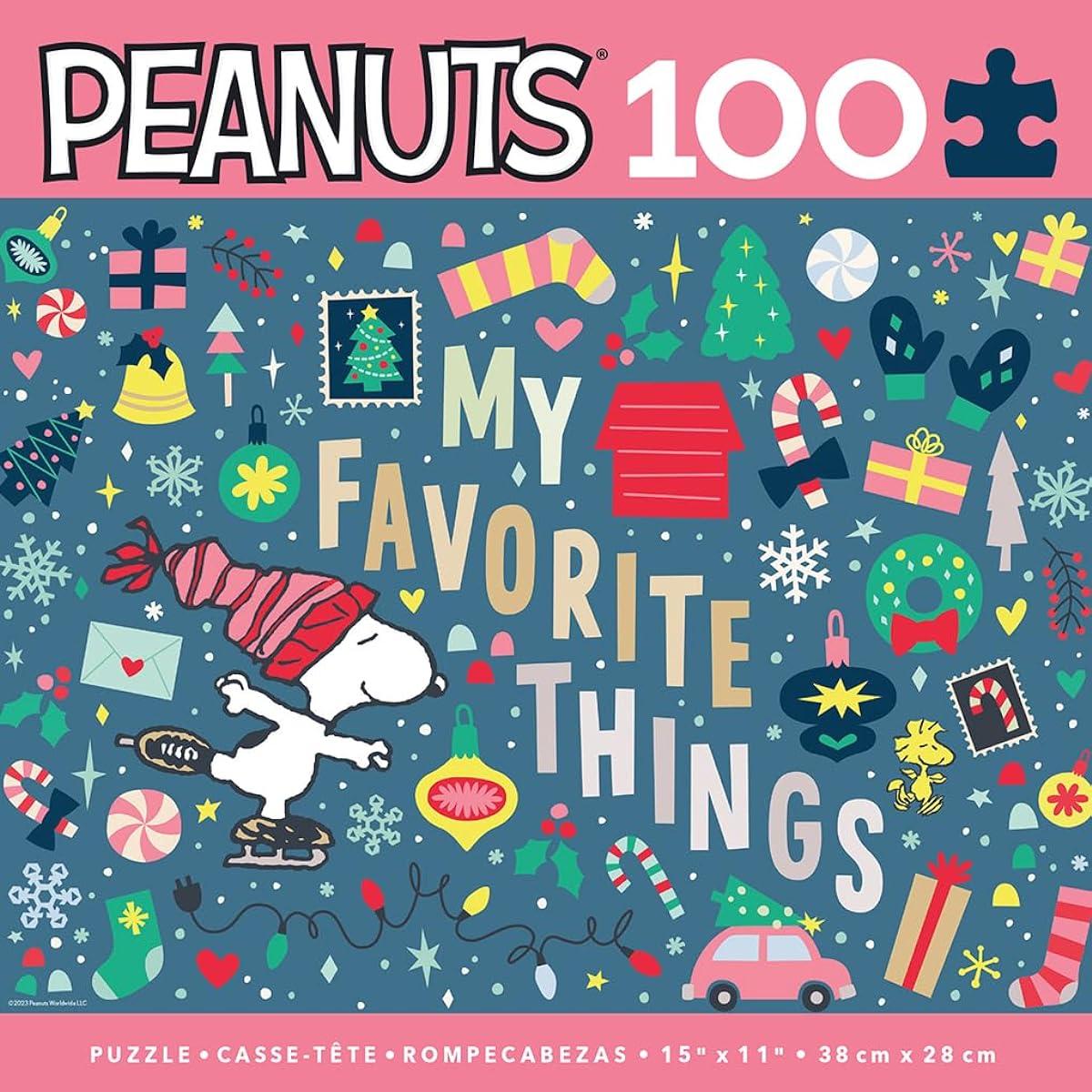Ceaco - Peanuts Holiday - Snoopy's Favorite Things - 100 Piece Jigsaw Puzzle