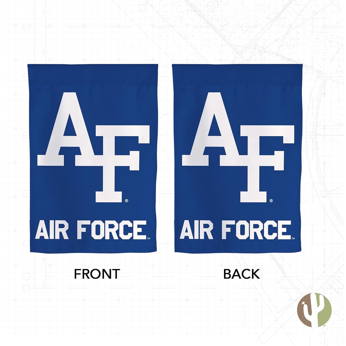 Desert Cactus United States Air Force Academy Garden Flag Fightin' Falcons USAFA Banner 100% Polyester (Design A)