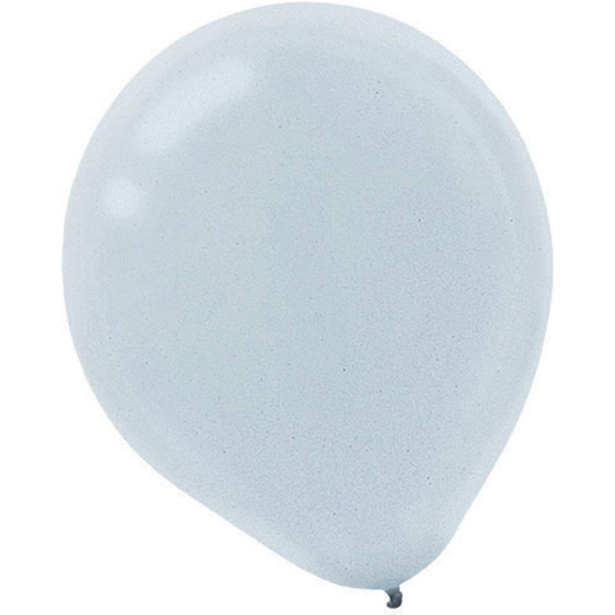 Amscan Lustrous Pearlescent Latex Balloons (15 Count), 12 Inch, Silver