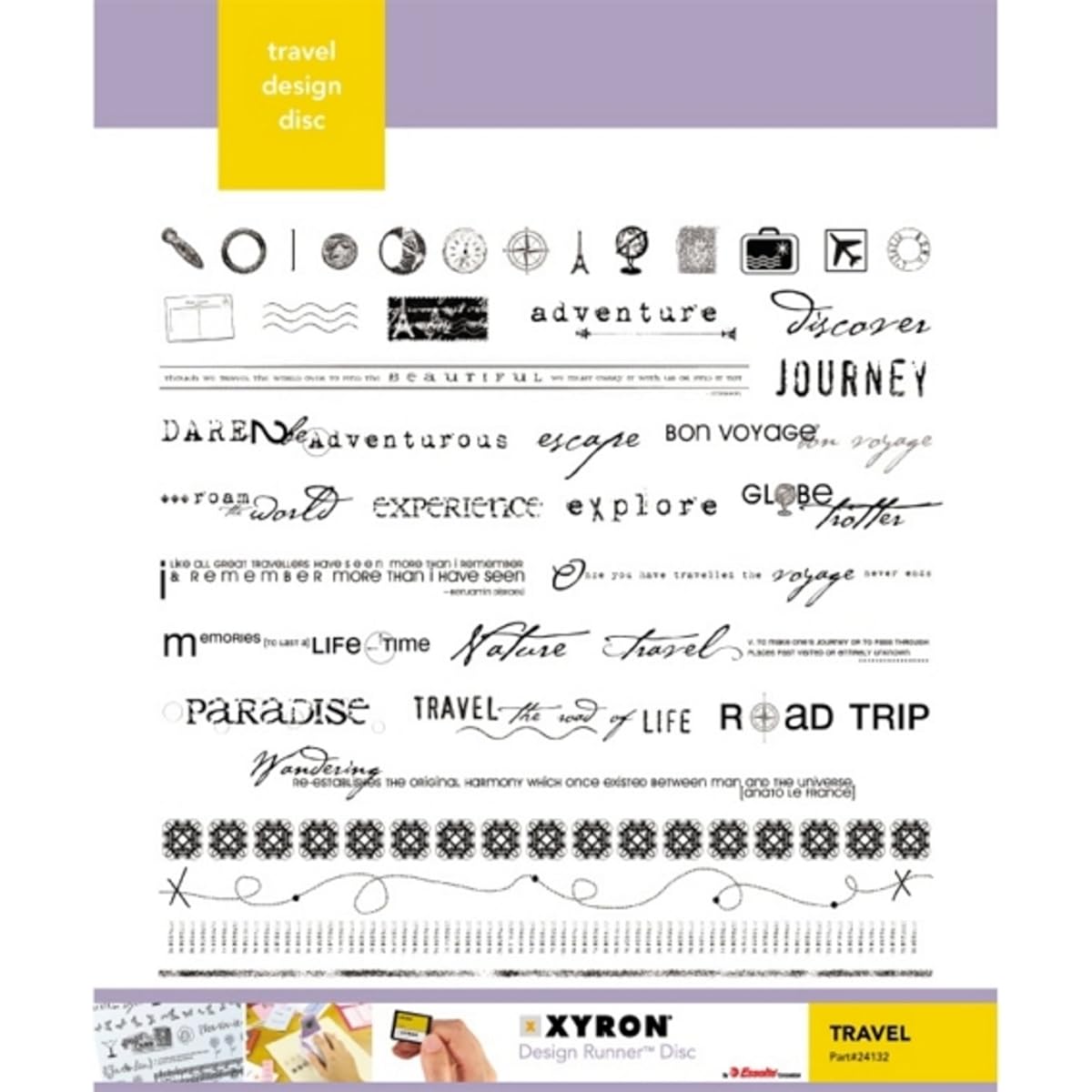 Xyron Travel Theme Design Disc for Xyron Design Runner