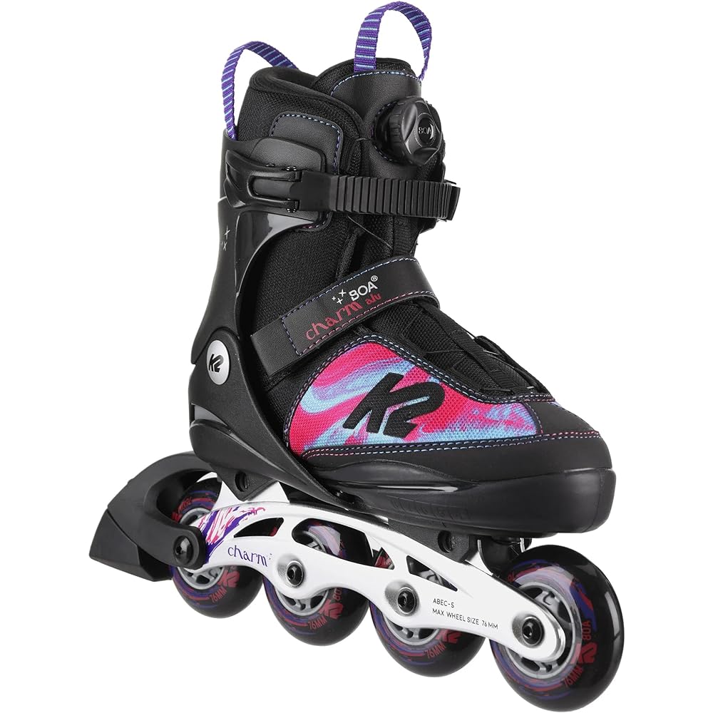 [Ketsu] Junior Inline Skate Charm Boa CHARM BOA ALU Purple I21020040 1-5/19.5cm-23.0cm