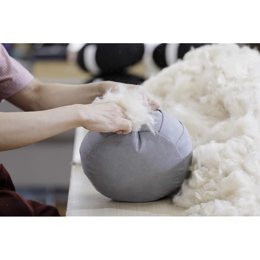 ZAF MASTER Zazen Cushion Zazen Round Firm Meditation Mindfulness (Silver Gray)