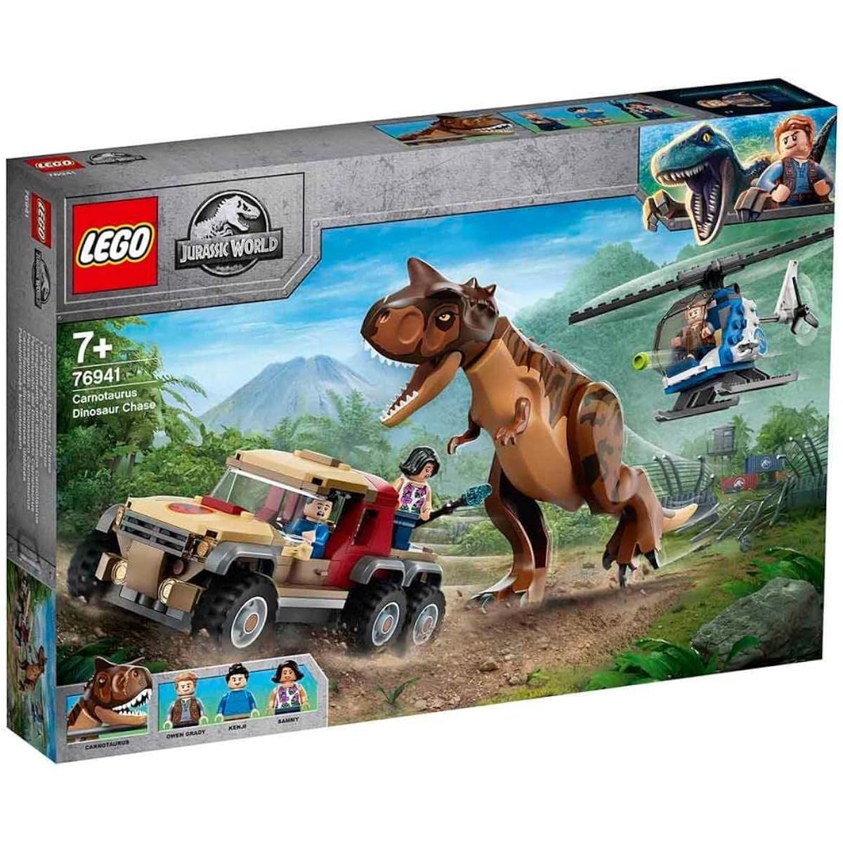 LEGO Jurassic World Carnotaurus Chase 76941 Toy Blocks Gift Dinosaurs for Boys and Girls Ages 7 and Up