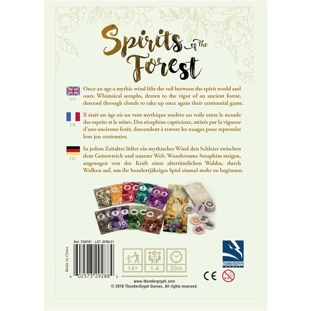 thundergryph game Spirits of the Forest, board game