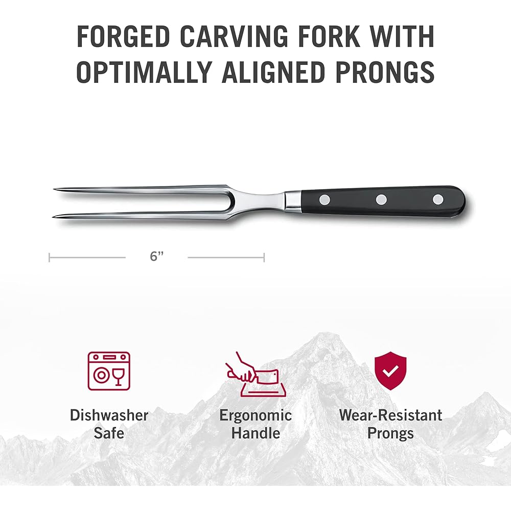 VICTORINOX Carving Fork 15cm Black Grand Meter Forged Meat Professional Specification 7.7233.15G