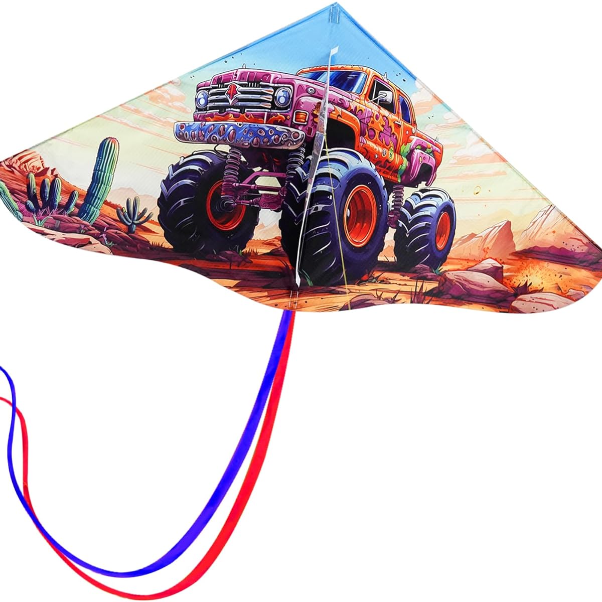 HENGDA KITE Painting Series Delta Kite for Kids and Adults Easy to Fly Excellent Fabric and Structure Design Images are High Resolution and Beautiful Perfect for Beginners (41x21) Purple