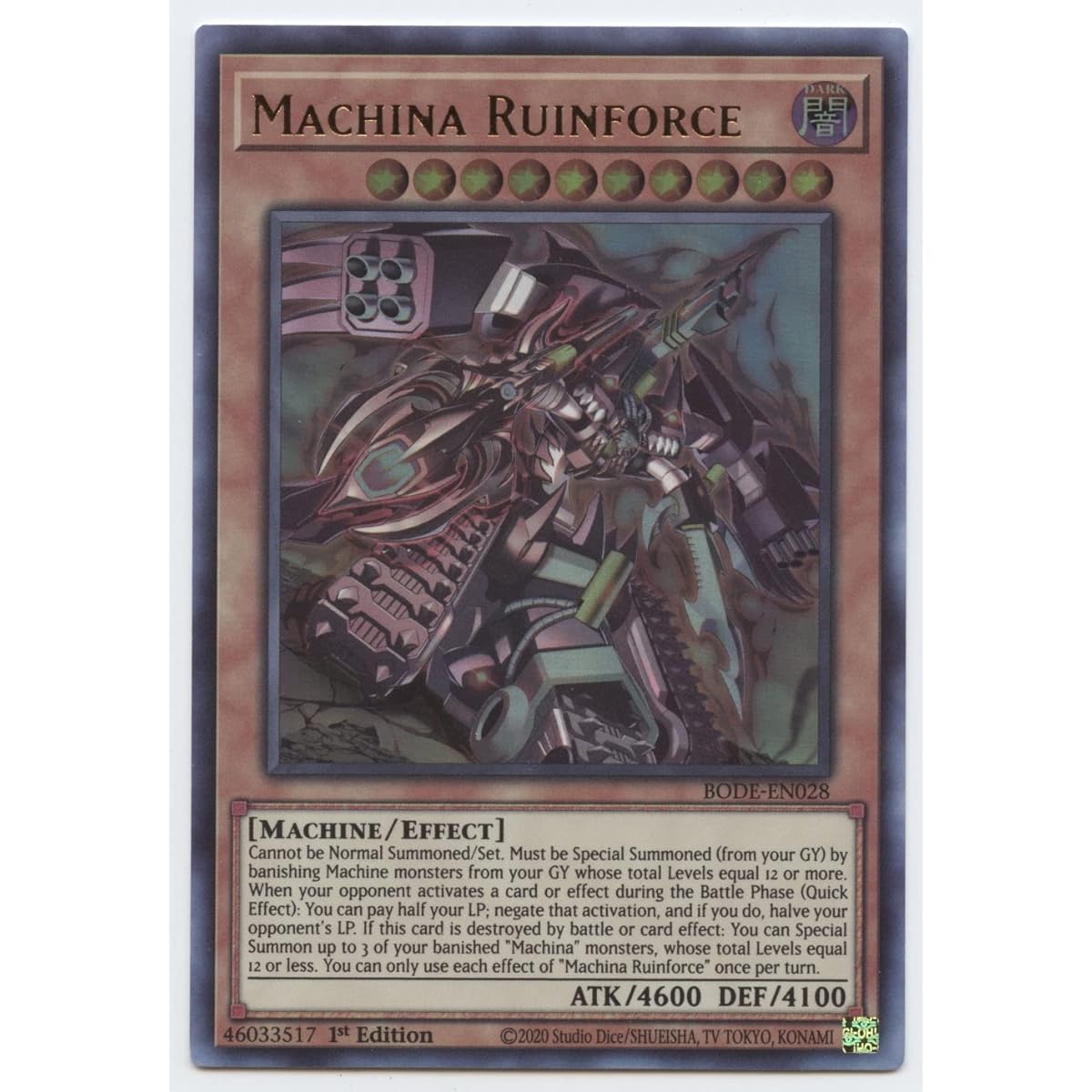 Machina Ruinforce BODE-EN028 Ultra Rare First Edition