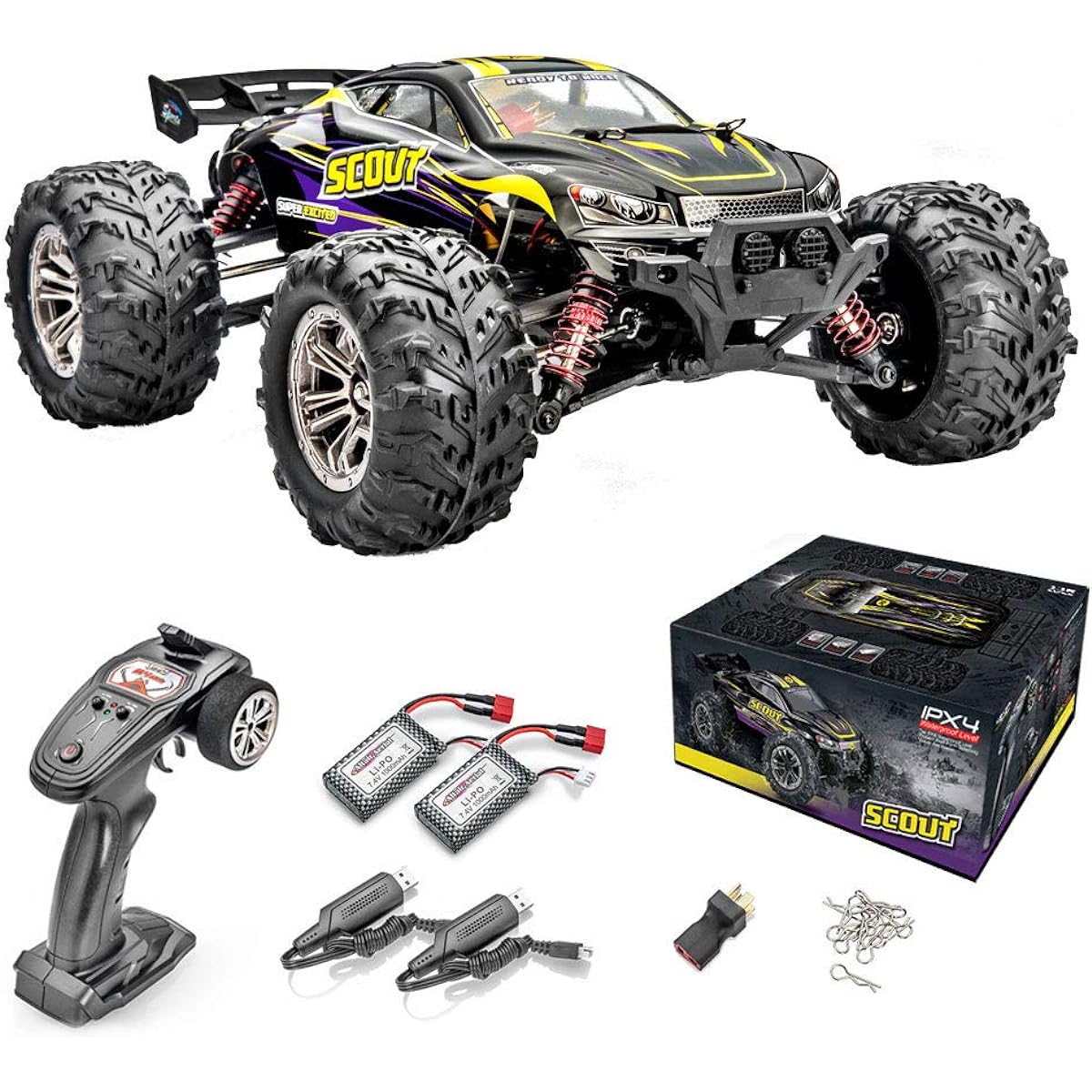 ALTAIR Scout Remote Control Car for Kids and Adults | 52 KMH+ High Speed RC Car with Brushless Motor | Dual Battery 40 Minutes Continuous Use | All Weather Body and Tires (Lincoln NE USA Company)
