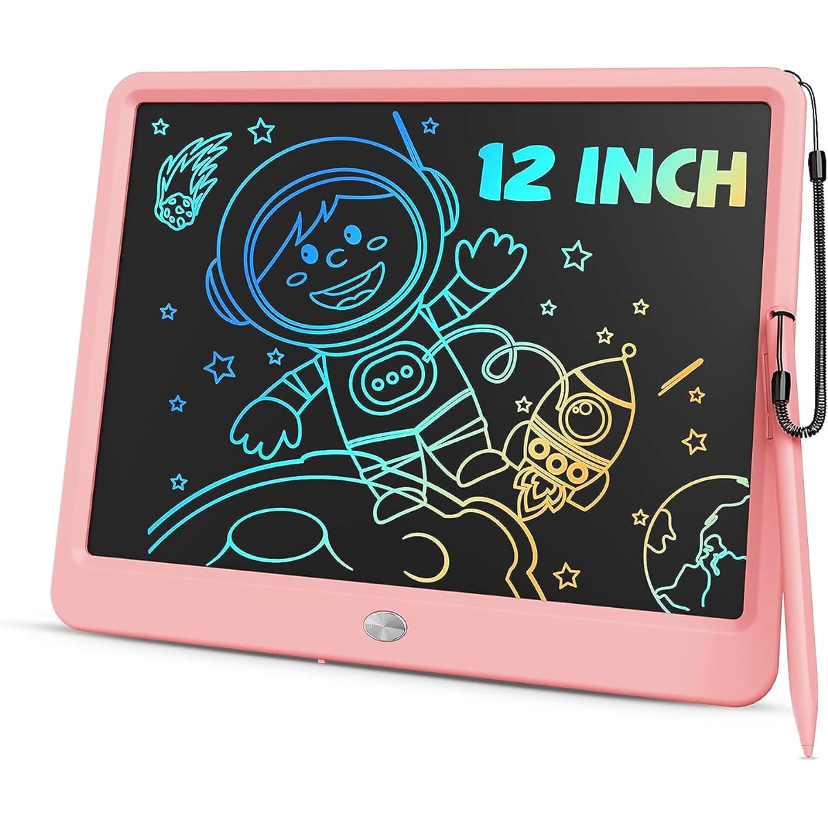 TEKFUN Toys for Girls 12" LCD Writing Tablet Erasable Doodle Board with Anti-Lost Stylus Mess-Free Coloring Board Travel Car Trip Games Toys Birthday Christmas Gift for 3 4 5 6 7 Girls