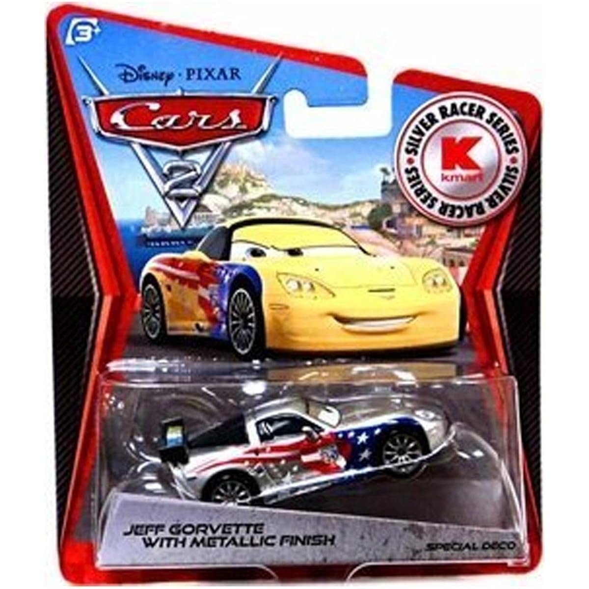 MATTEL Disney-PIXAR "CARS" K-MART exclusive "JEFF GORVETTE WITH METALLIC FINISH" Mattel "Cars" K-MART exclusive "Jeff Gorvette with metallic finish"