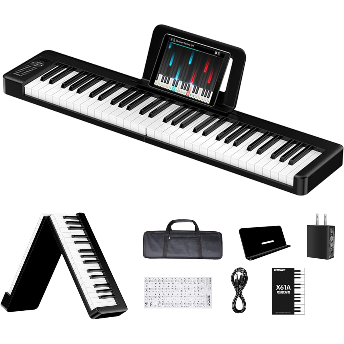 rding/Program Function Digital Piano Built-in Speaker Electronic Keyboard Lightweight Portable Long-Term Usage Folding Piano Comes with Petals For Beginners Perfect for Practice Suitable for Beginners/Children Japan Comes with language instruction manual